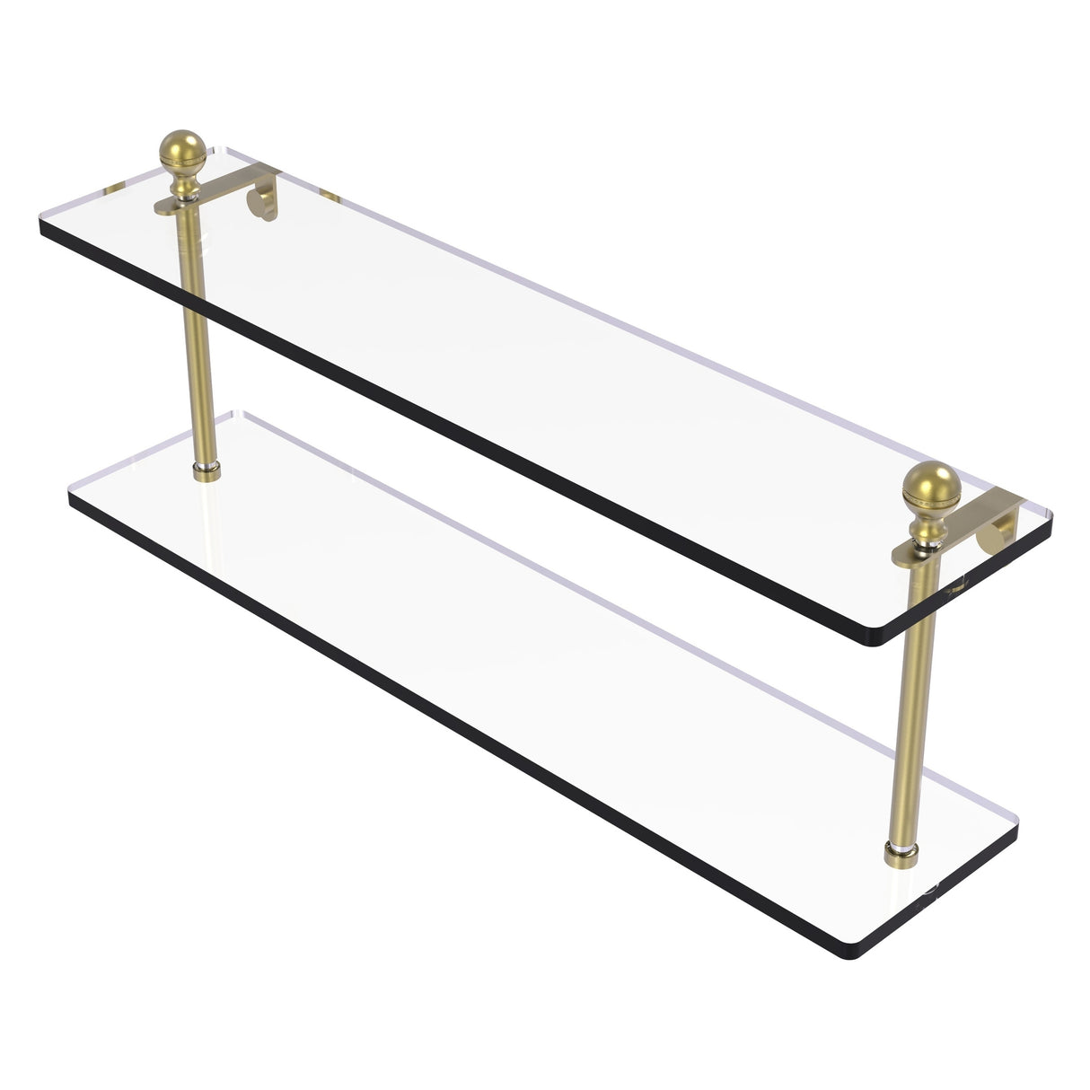 Allied Brass Mambo Collection 22 Inch Two Tiered Glass Shelf