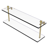 Allied Brass Mambo Collection 22 Inch Two Tiered Glass Shelf