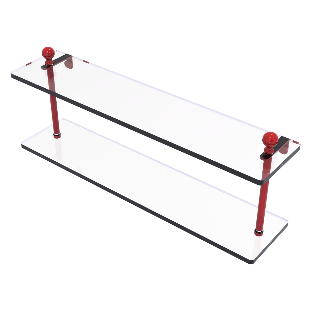 Allied Brass Mambo Collection 22 Inch Two Tiered Glass Shelf
