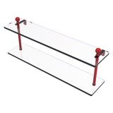 Allied Brass Mambo Collection 22 Inch Two Tiered Glass Shelf