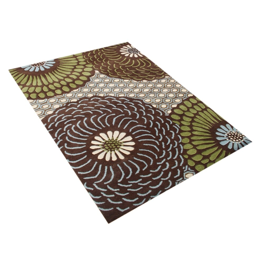 Alliyah Handmade Friar Brown New Zealand Blend Wool Rug (8' x 10') - 8' x 10'