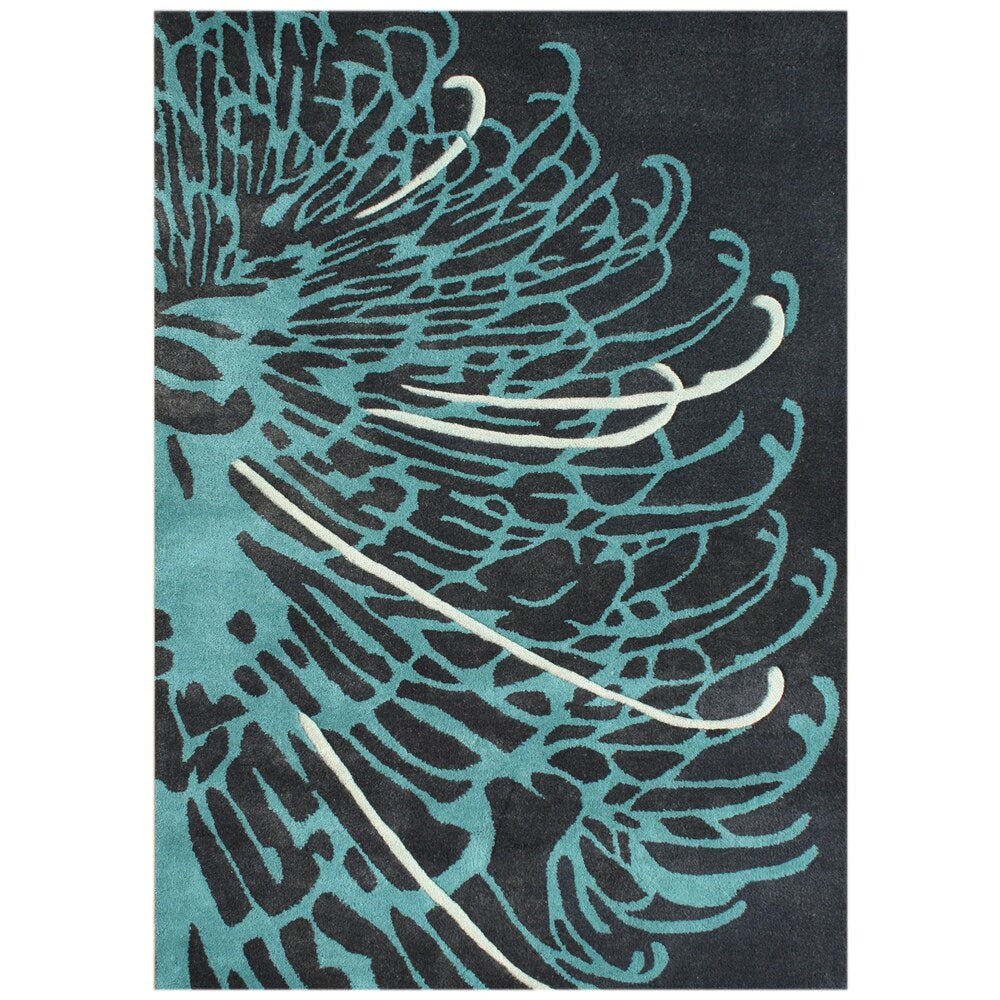 Alliyah Handmade Jungle Green New Zealand Blend Wool Rug (5' x 8') - 5' x 8'