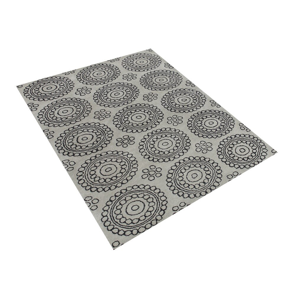 Alliyah Handmade New Zealand Blend Wool Grey Rug - 5' x 8'