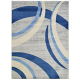 Allstar Contemporary Accent Rug with Crescent Shape design