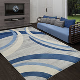 Allstar Contemporary Accent Rug with Crescent Shape design