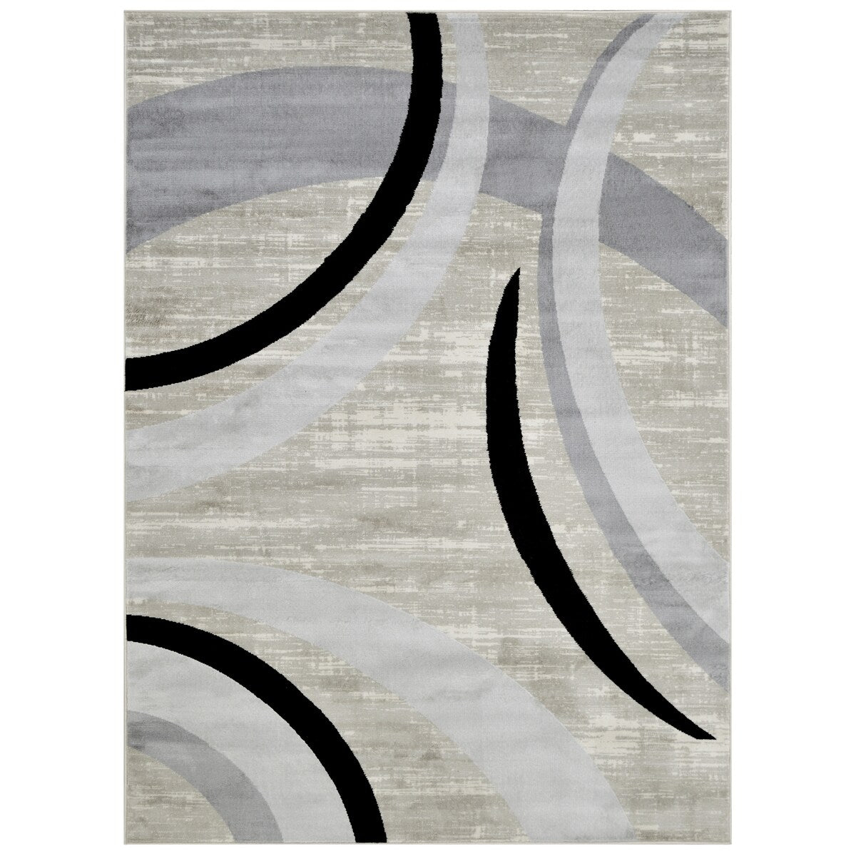 Allstar Contemporary Accent Rug with Crescent Shape design