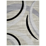 Allstar Contemporary Accent Rug with Crescent Shape design