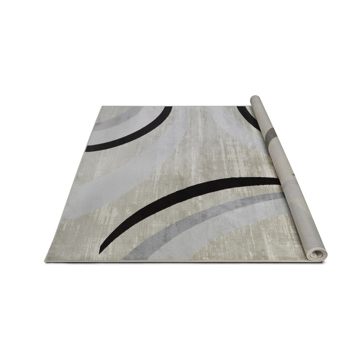 Allstar Contemporary Accent Rug with Crescent Shape design