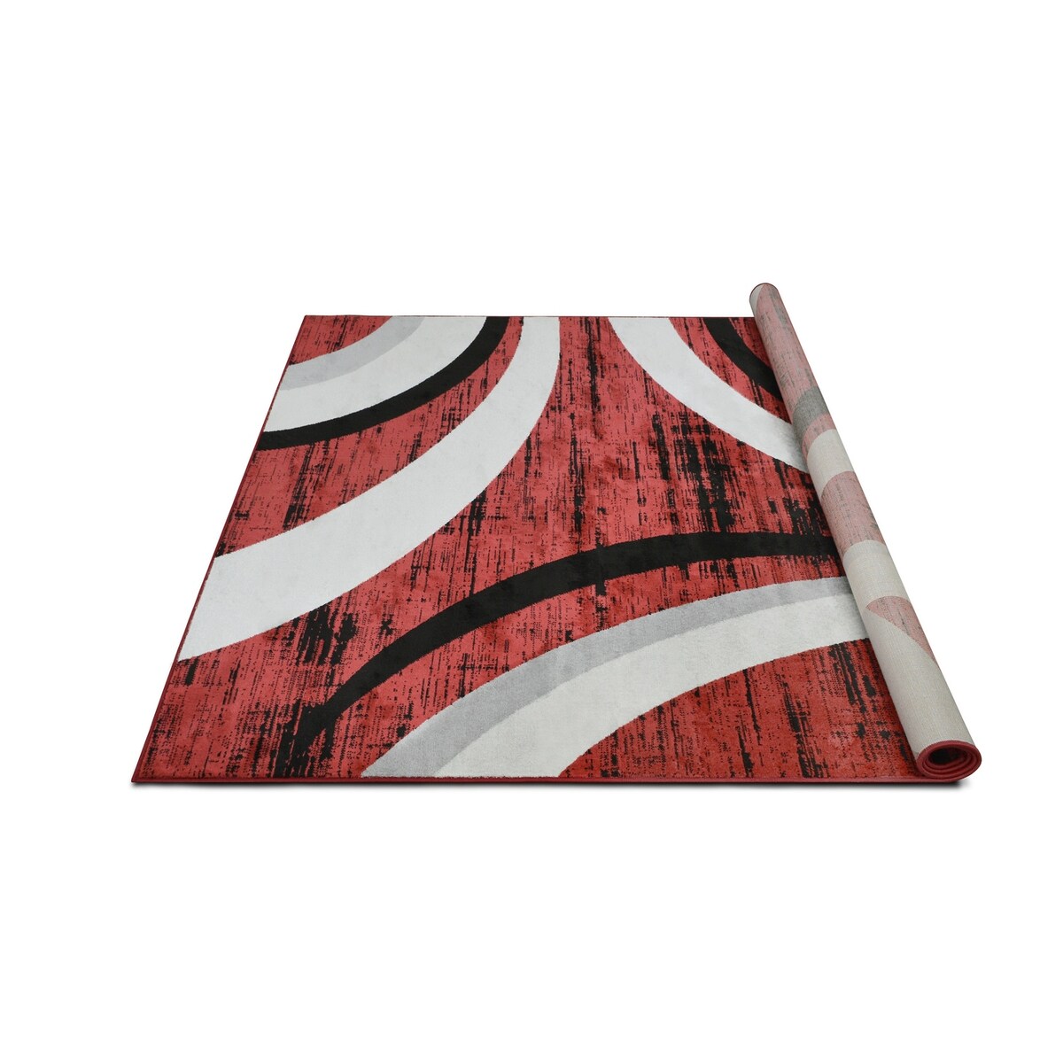 Allstar Contemporary Accent Rug with Crescent Shape design