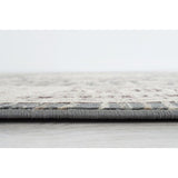 Allstar Rugs Distressed Grey and Cream Rectangular Accent Area Rug with Ivory Persian Design - 7' 6"x9' 8"