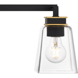 Almany 4-Light Matte Black Bath Light
