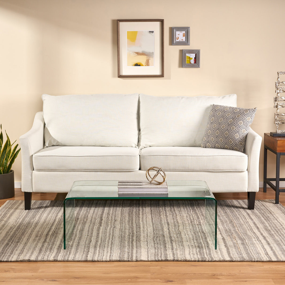 Almeda Contemporary Fabric Sofa by Christopher Knight Home