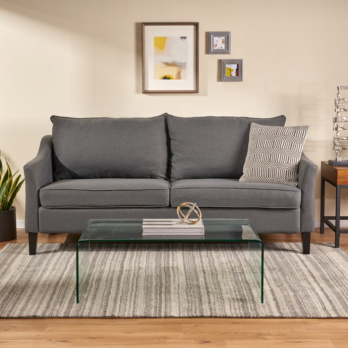 Almeda Contemporary Fabric Sofa by Christopher Knight Home