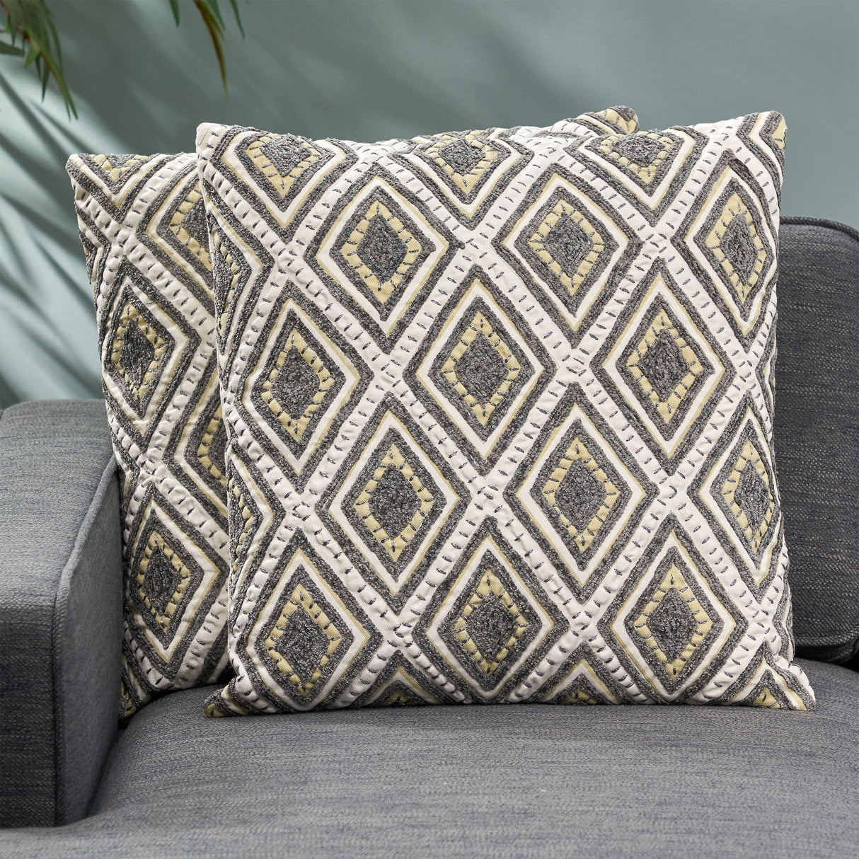 Alneta Boho Handcrafted Fabric Throw Pillow by Christopher Knight Home