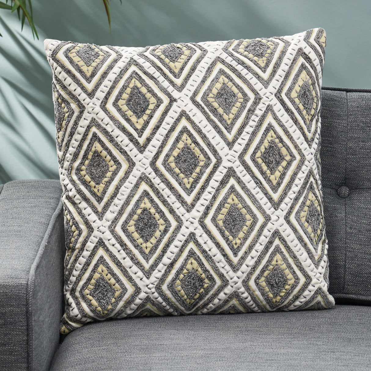 Alneta Boho Handcrafted Fabric Throw Pillow by Christopher Knight Home