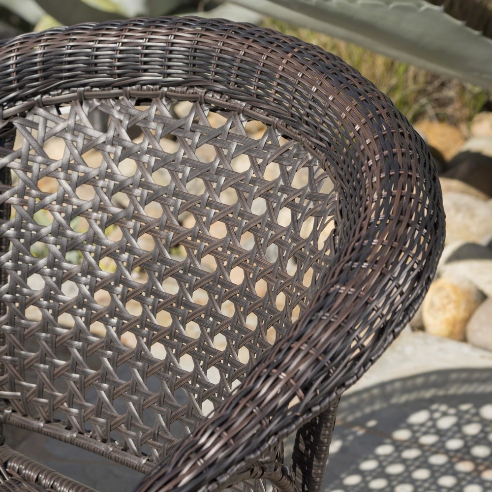 Aloha Outdoor 7-piece Oval Wicker Dining Set by Christopher Knight Home