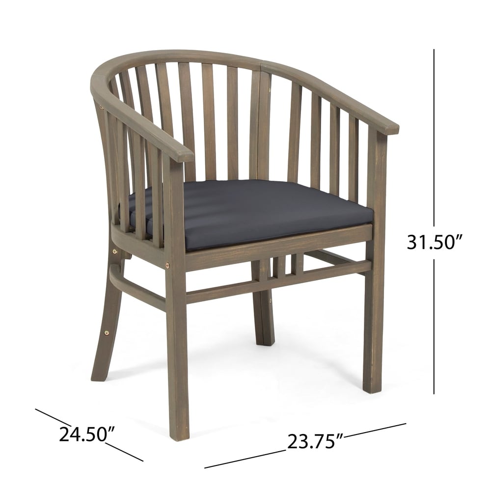 Alondra Outdoor 4 Seater Acacia Wood Circular Dining Set by Christopher Knight Home - N/A