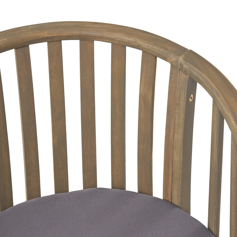 Alondra Outdoor 4 Seater Acacia Wood Circular Dining Set by Christopher Knight Home - N/A