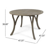 Alondra Outdoor 4 Seater Acacia Wood Circular Dining Set by Christopher Knight Home - N/A