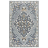 Alora Decor Cascade Grey and Beige Medallion Hand-tufted Wool Rug