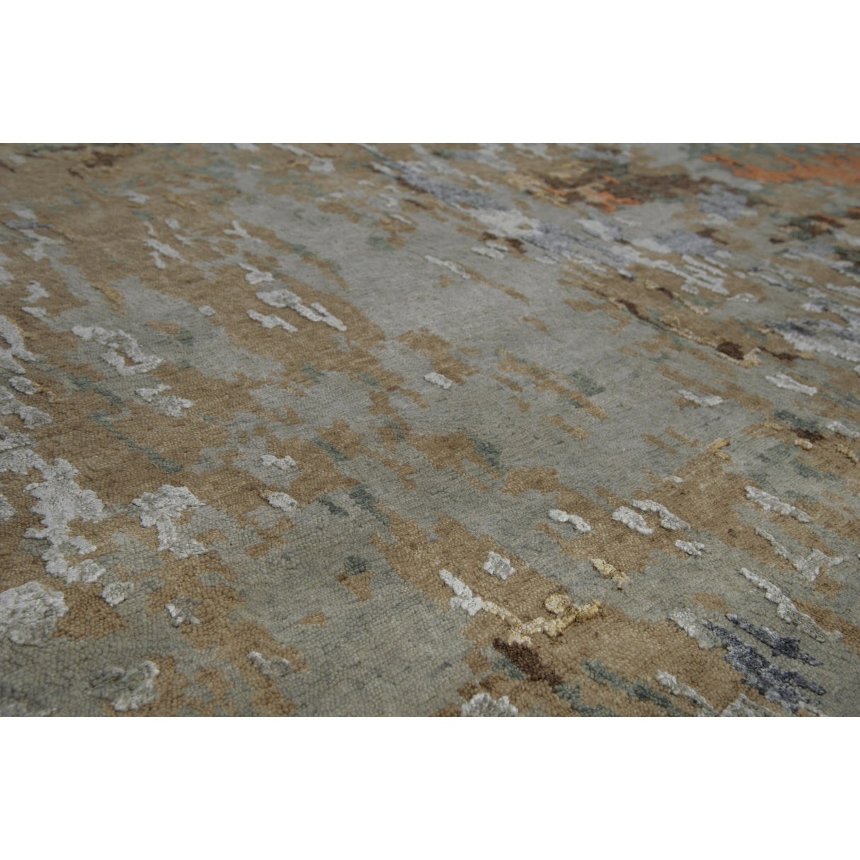 Alora Decor Noble Multi-colored Abstract Hand-knotted Wool Blend Rug