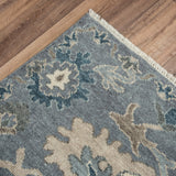 Alora Decor Mila Grey Floral Oriental Hand-tufted Wool Blend Rug