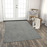 Alora Decor Zion Grey and Brown Hand-tufted Mosaic Wool Rug