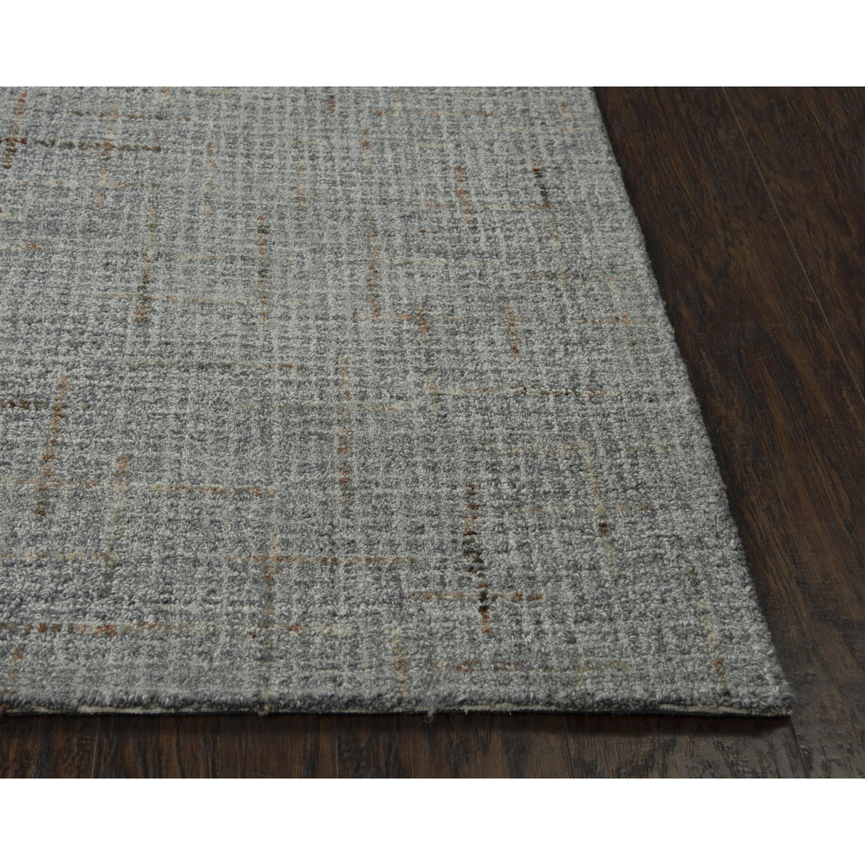 Alora Decor Zion Grey and Brown Hand-tufted Mosaic Wool Rug