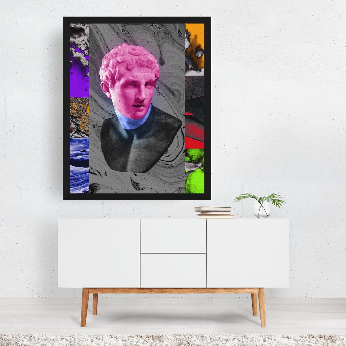 Alpha Omega IV Collage Abstract Figurative People Art Print/Poster