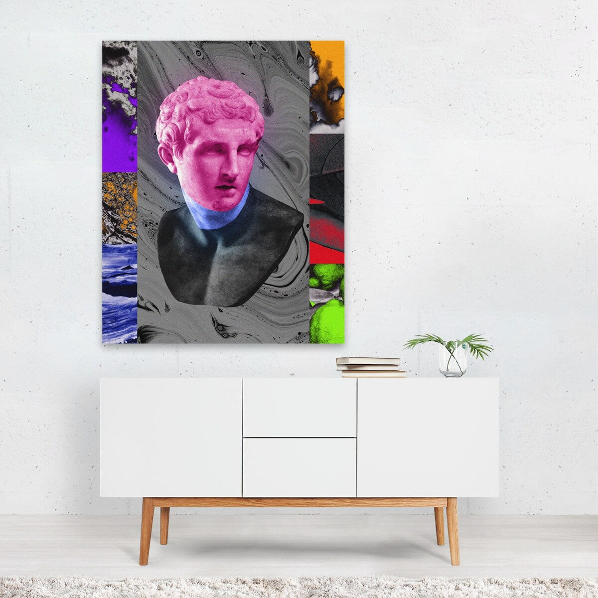 Alpha Omega IV Collage Abstract Figurative People Art Print/Poster