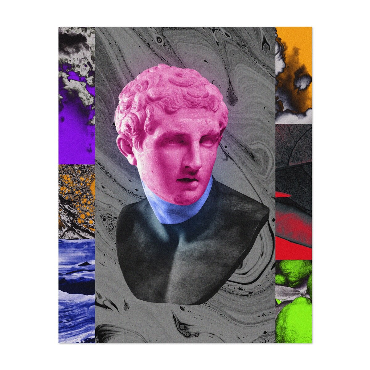 Alpha Omega IV Collage Abstract Figurative People Art Print/Poster