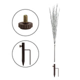 Alpine Corporation 39"H Indoor/Outdoor Metallic Foil Tree Stake Holiday Decoration with Green LED Lights