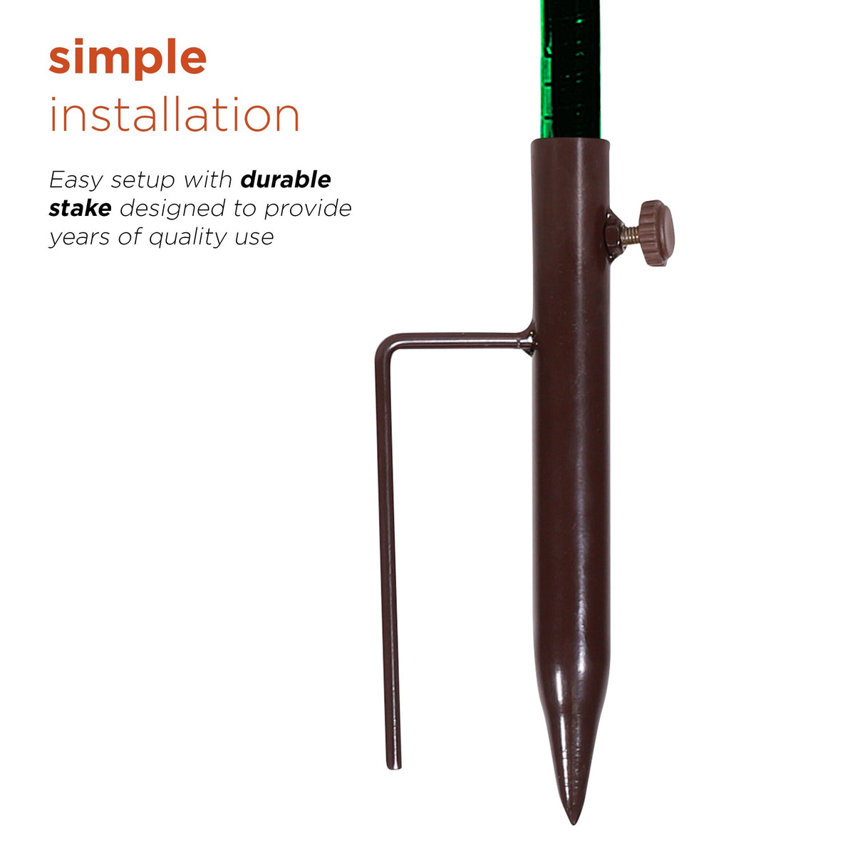 Alpine Corporation 39"H Indoor/Outdoor Metallic Foil Tree Stake Holiday Decoration with Green LED Lights
