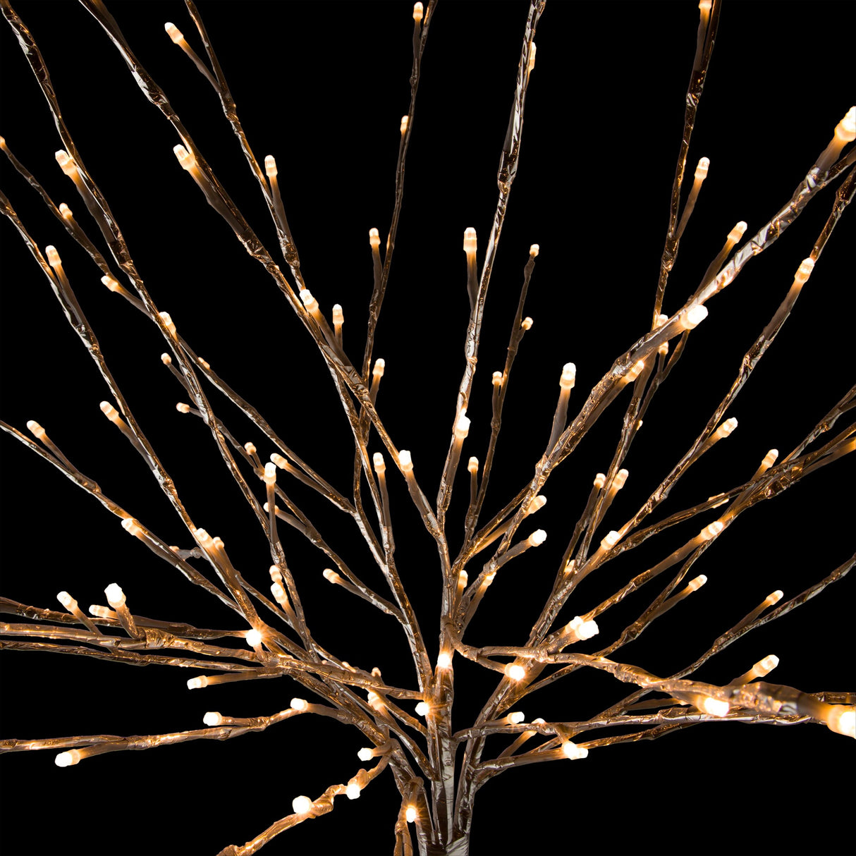 Alpine Corporation 39"H Indoor/Outdoor Metallic Foil Tree Stake Holiday Decoration with Green LED Lights