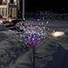 Alpine Corporation 39"H Indoor/Outdoor Metallic Foil Tree Stake Holiday Decoration with Green LED Lights