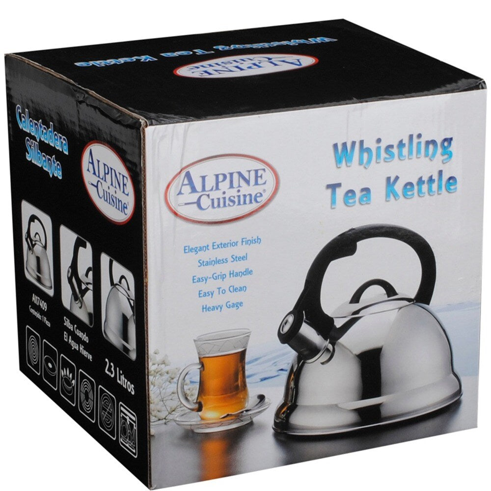 Alpine Cuisine Mirrored Whistling Tea Kettle