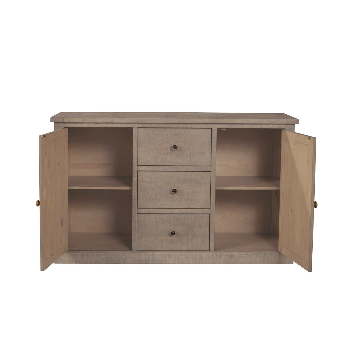 Alpine Furniture Arlo Wood Sideboard, Natural Brown