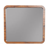 Alpine Furniture Belham Wood Mirror in Dark Walnut (Brown)