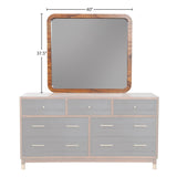 Alpine Furniture Belham Wood Mirror in Dark Walnut (Brown)