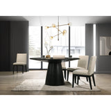 Alpine Furniture Cove 59" Round Dining Table, Vintage Black