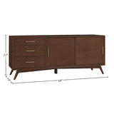 Alpine Furniture Home Decorative Flynn Large TV Console - Walnut - 64"Wx19"Dx27"H