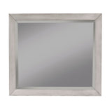 Alpine Furniture Flynn Mid Century Modern Wood Bedroom Mirror in Gray - Grey