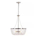 Alsy 16"W 4-Lights Bling Polished Nickel Pendant Chandelier with Crystal Glass Beads