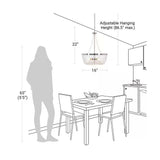 Alsy 16"W 4-Lights Bling Polished Nickel Pendant Chandelier with Crystal Glass Beads