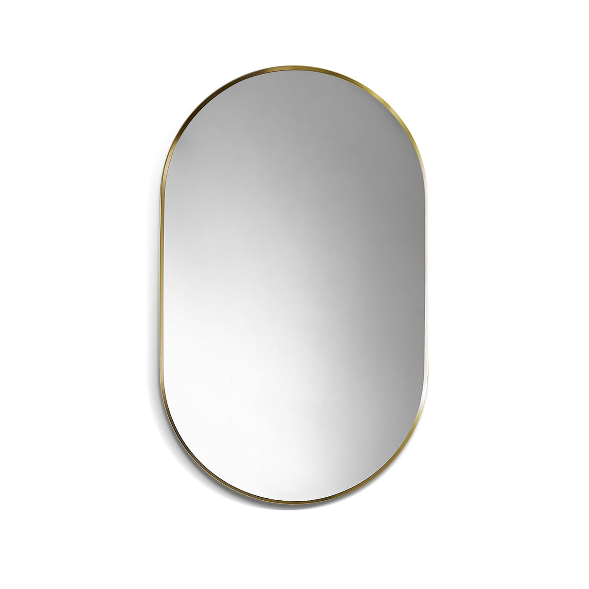Altair Ispra Oval Bathroom/Vanity Aluminum Framed Wall Mirror - 36 in.