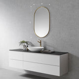 Altair Ispra Oval Bathroom/Vanity Aluminum Framed Wall Mirror - 36 in.