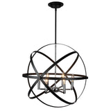 Althea 6-Light Black Globe Pendant