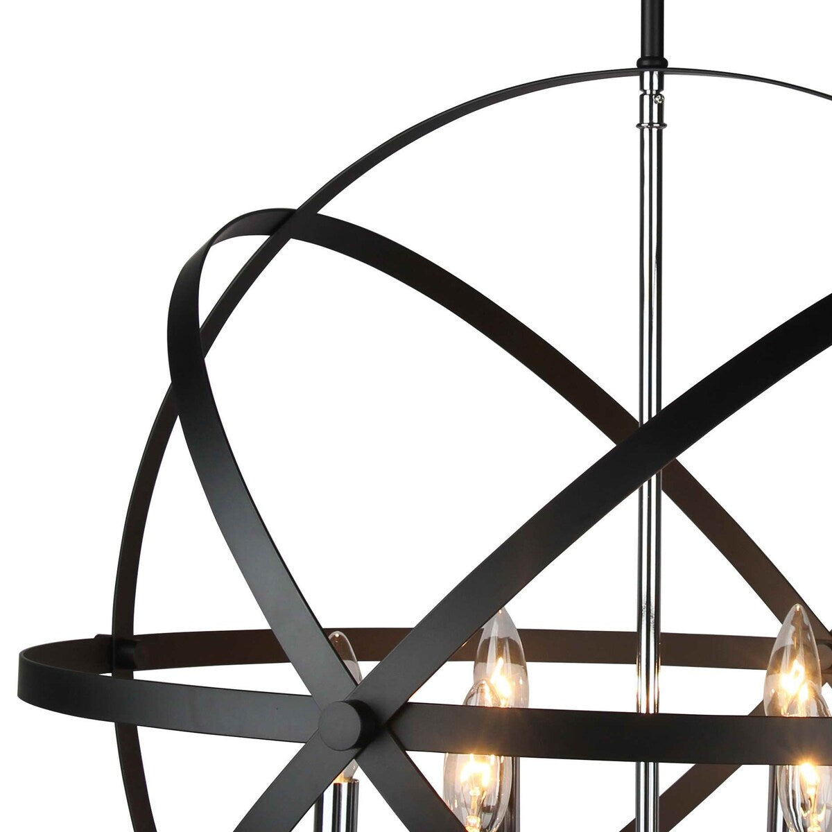 Althea 6-Light Black Globe Pendant
