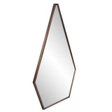Allan Andrews 5 Sided Triangular Stainless Steel Framed Wall Mirror - 33"H x 24"W