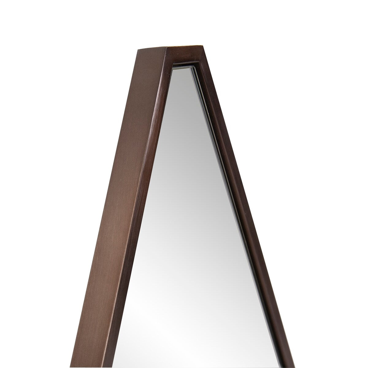 Allan Andrews 5 Sided Triangular Stainless Steel Framed Wall Mirror - 33"H x 24"W